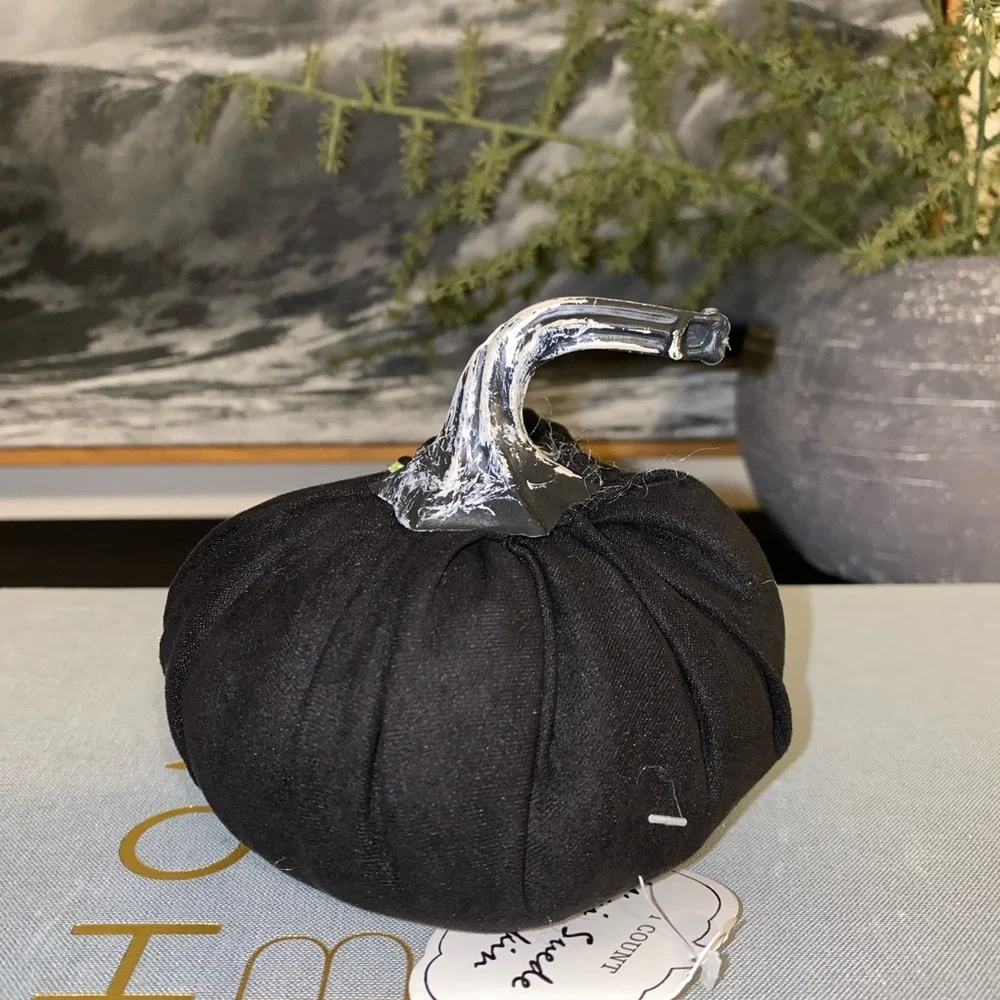 Set Of (6) BP Target Mini Suede Pumpkins Halloween Home Decor